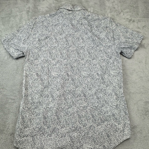 Abercrombie & Fitch Short Sleeve Button Up White/Blue Pomegranate Print Men’s M - Picture 6 of 9